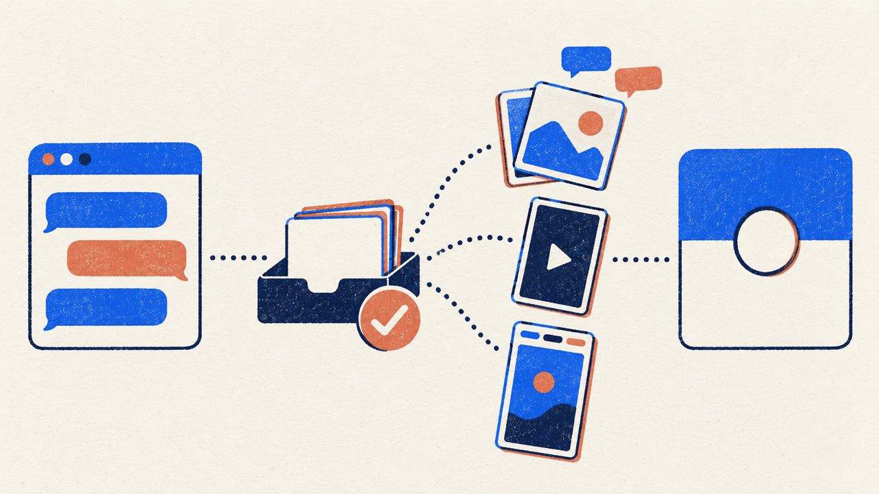 Claude drafts a Facebook Page post, Reel and Story through PostFast, and they publish only after approval