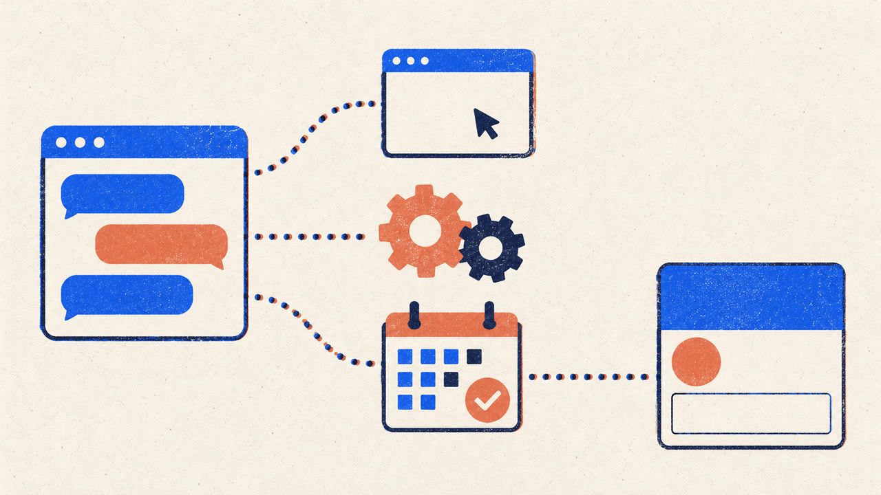 Three routes from Claude to a Facebook Page: a browser, an automation platform and a directory connector that publishes through a scheduler