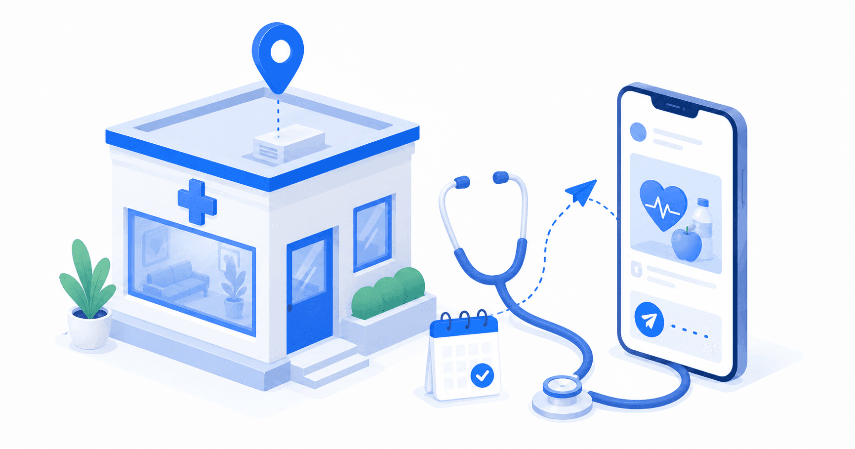 Healthcare practice scheduling patient-education posts in PostFast