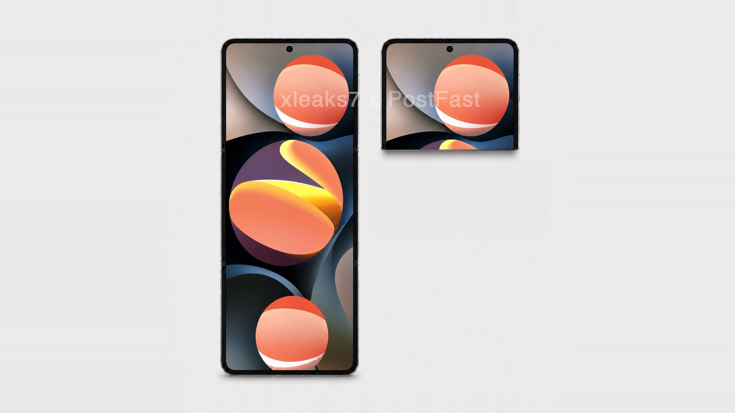 Unfolded & Folded Huawei Vertical Trifold