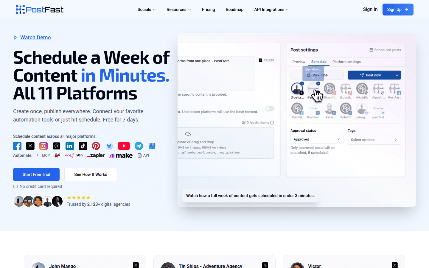 PostFast homepage